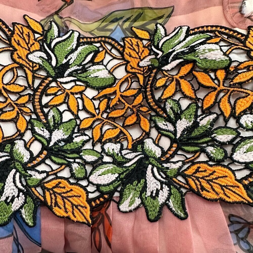 Pinko floral dress with lace overlay - Picture 4 of 4